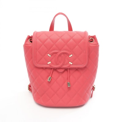 シャネル CHANEL CCフィリグリー マトラッセ リュックサック バックパック バッグ キャビアスキン(グレインドカーフ) レディース ピンク系 【中古】