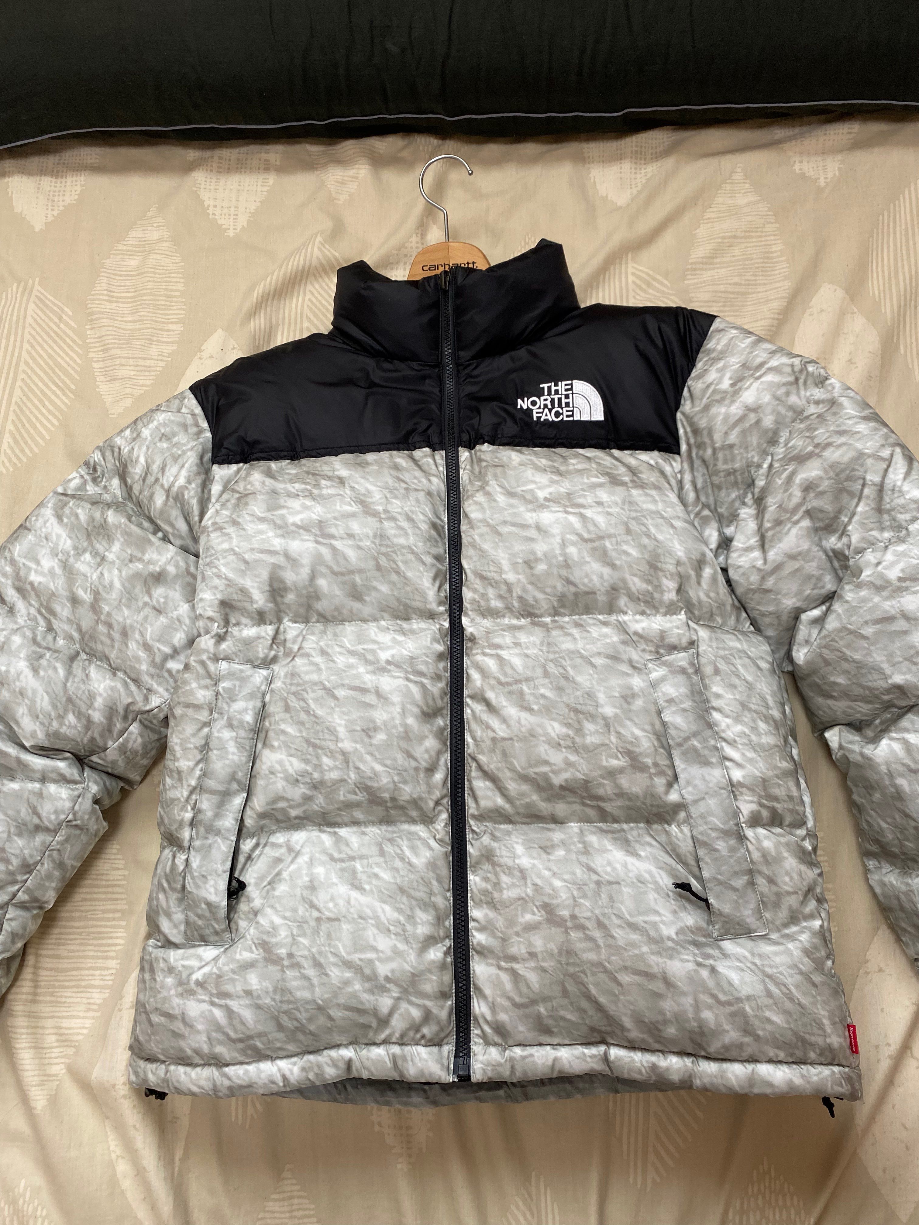 Supreme x The North Face Nuptse Jacket "White Paper Print"