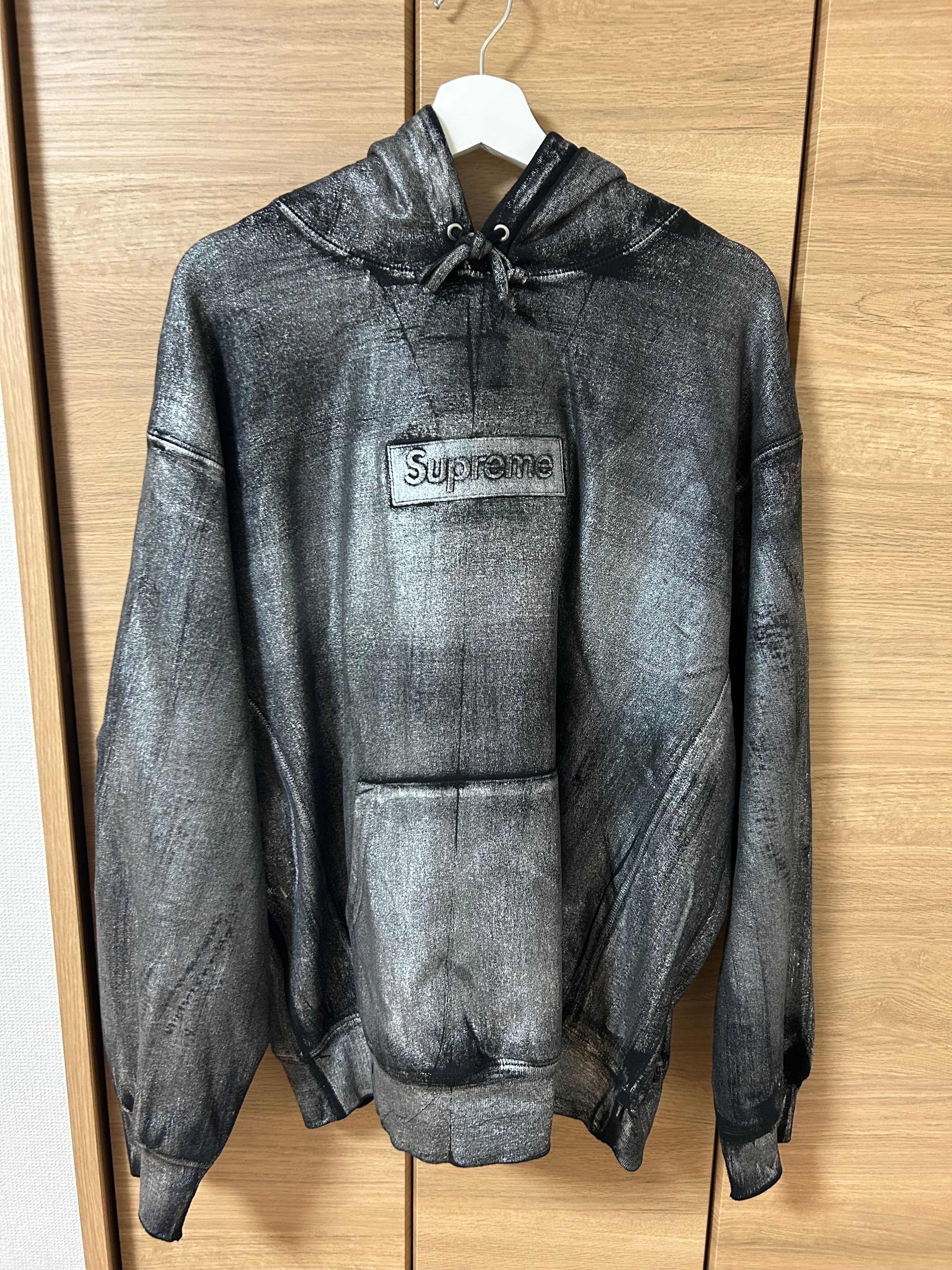 Supreme x MM6 Maison Margiela Foil Box Logo Hooded Sweatshirt "Black"