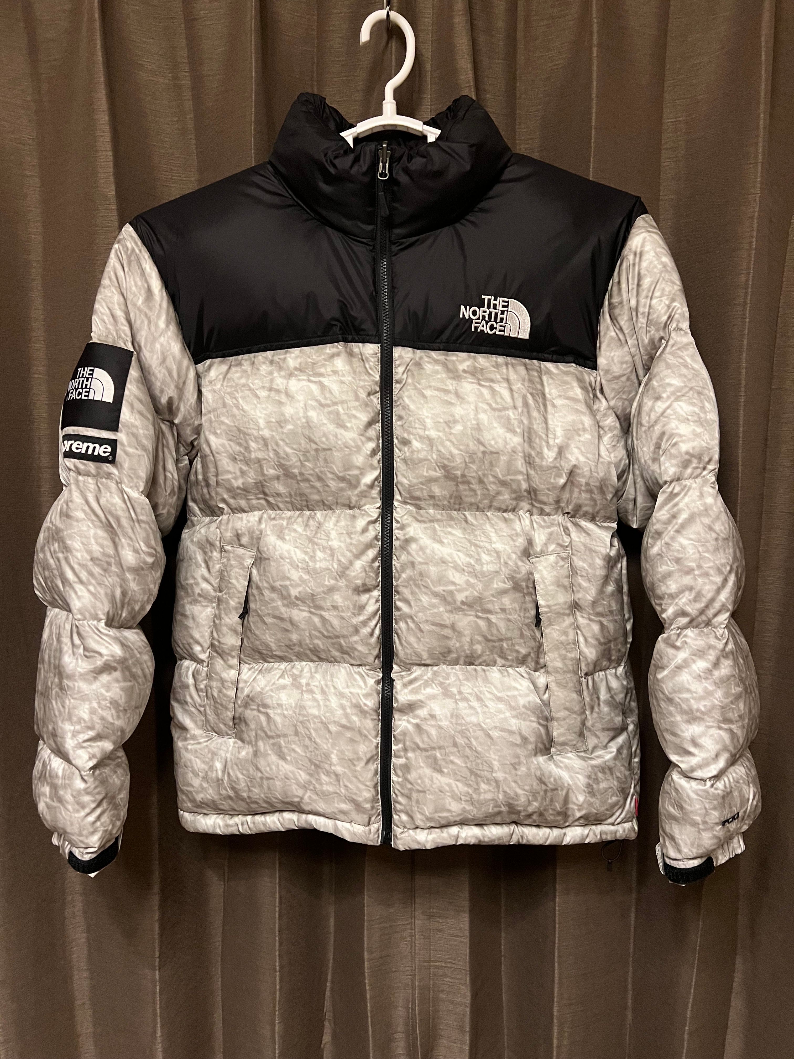 Supreme x The North Face Nuptse Jacket "White Paper Print"