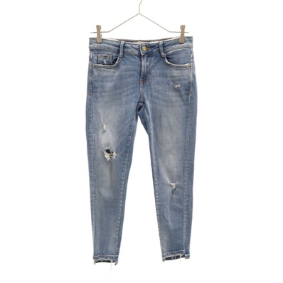 ZARA BASIC ザラベーシック スキニーデニムパンツ 2 クロップド丈 ジーンズ ストレッチ