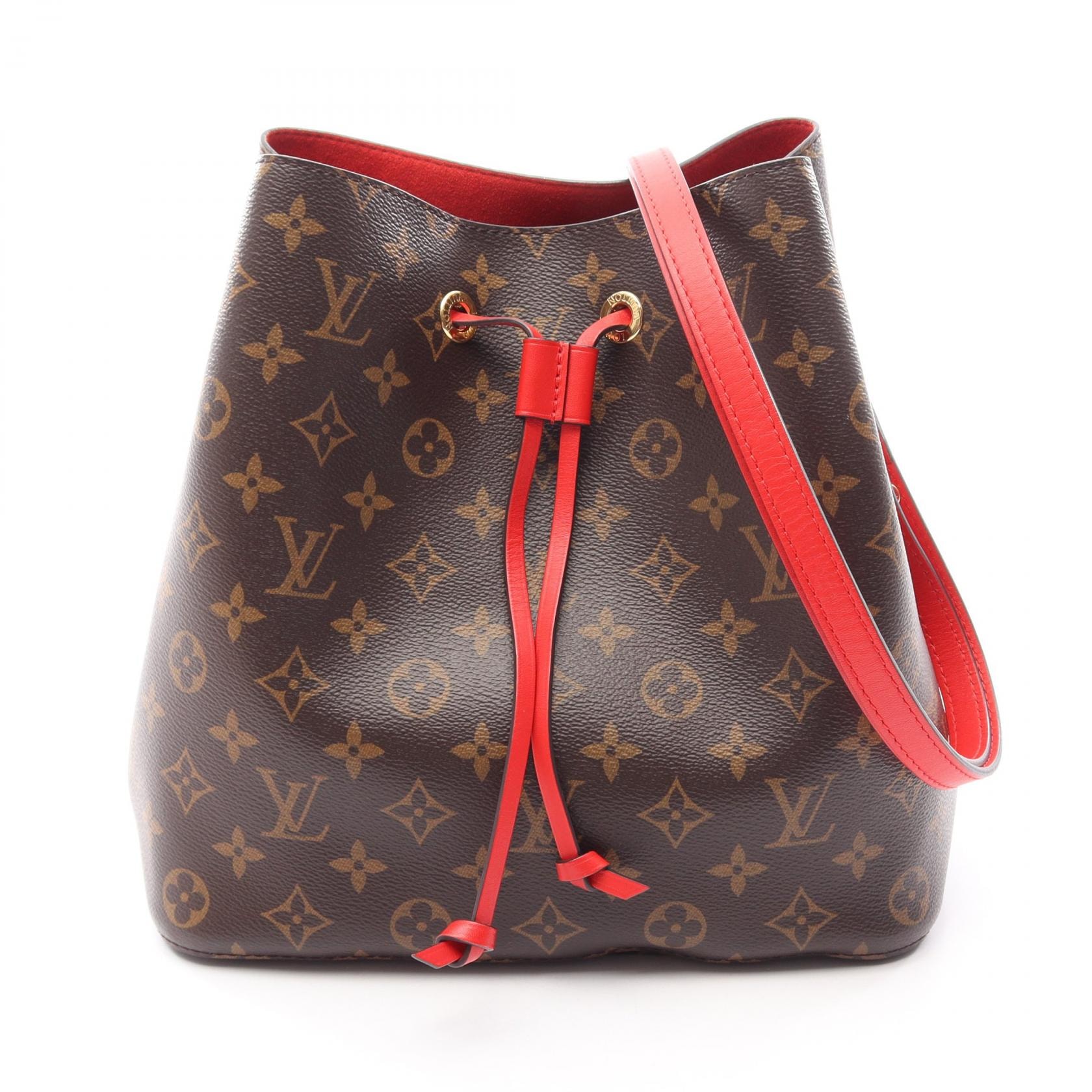 ルイ・ヴィトン LOUIS VUITTON ネオノエ モノグラム コクリコ ショルダーバッグ バッグ PVCコーティングキャンバス レザー モノグラム コクリコ レディース ブラウン系 / レッド系 M44021 【中古】