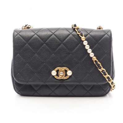 シャネル CHANEL マトラッセ ショルダーバッグ バッグ レザー レディース ブラック系 【中古】