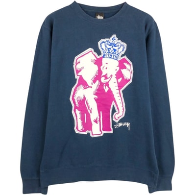 古着 90年代 ステューシー STUSSY ロゴスウェットシャツ トレーナー USA製 メンズL相当 ヴィンテージ/eaa676364