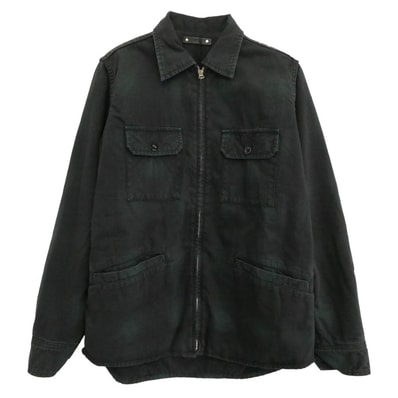 MINEDENIM マインデニム ブルゾン 2110-5003-47-012 Black Denim Check Quiltriner Shirt BZ チェック シャツ ブルゾン ブラック系 グリーン系 M 1【中古】
