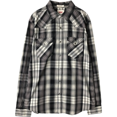 古着 リーバイス Levi's チェック柄 長袖 ウエスタンシャツ メンズS相当/eaa633543