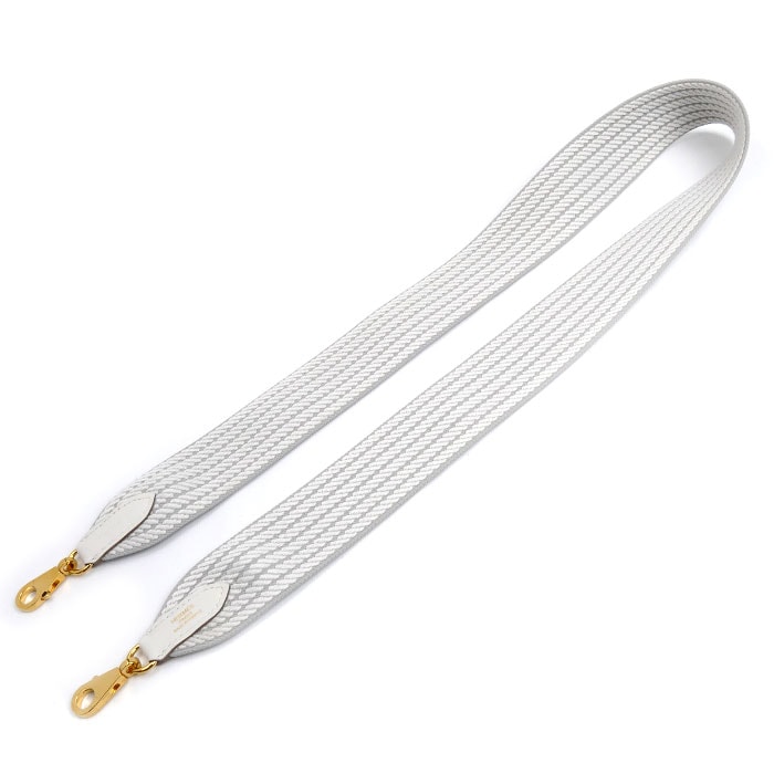 HERMES エルメス バンドリエール コルダージュ ショルダーストラップ グリスパール W刻印 レディース【中古】【美品】