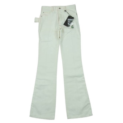 BOTTEGAVENETA ボッテガヴェネタ 19AW 585166 VF4Q0 ボタンフライ デニム パンツ イタリア製 ホワイト系 36【美品】【中古】