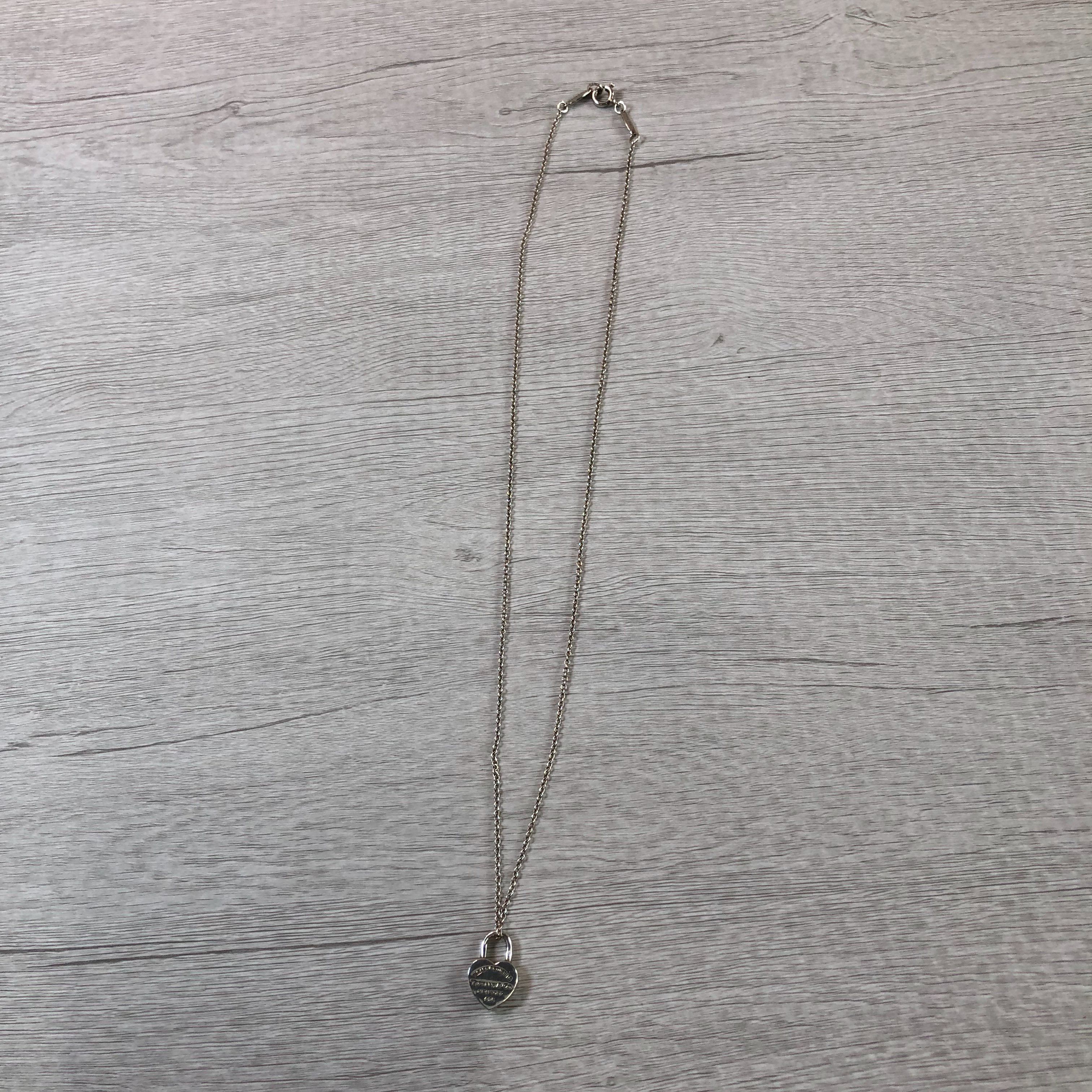 Tiffany & Co. Return to Tiffany Heart Tag Necklace "Silver"