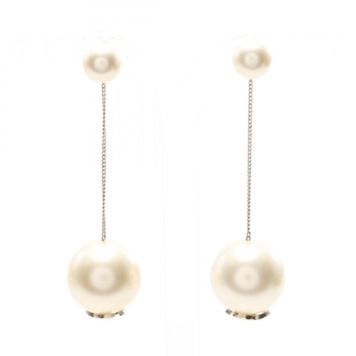 シャネル CHANEL ココマーク ピアス ジュエリー GP(ゴールドメッキ) フェイクパール レディース ホワイト系 / ゴールド系 【中古】