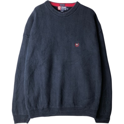 古着 ラルフローレン Ralph Lauren CHAPS チャップス ヘリンボーン コットンニットセーター メンズXL相当/eaa627478