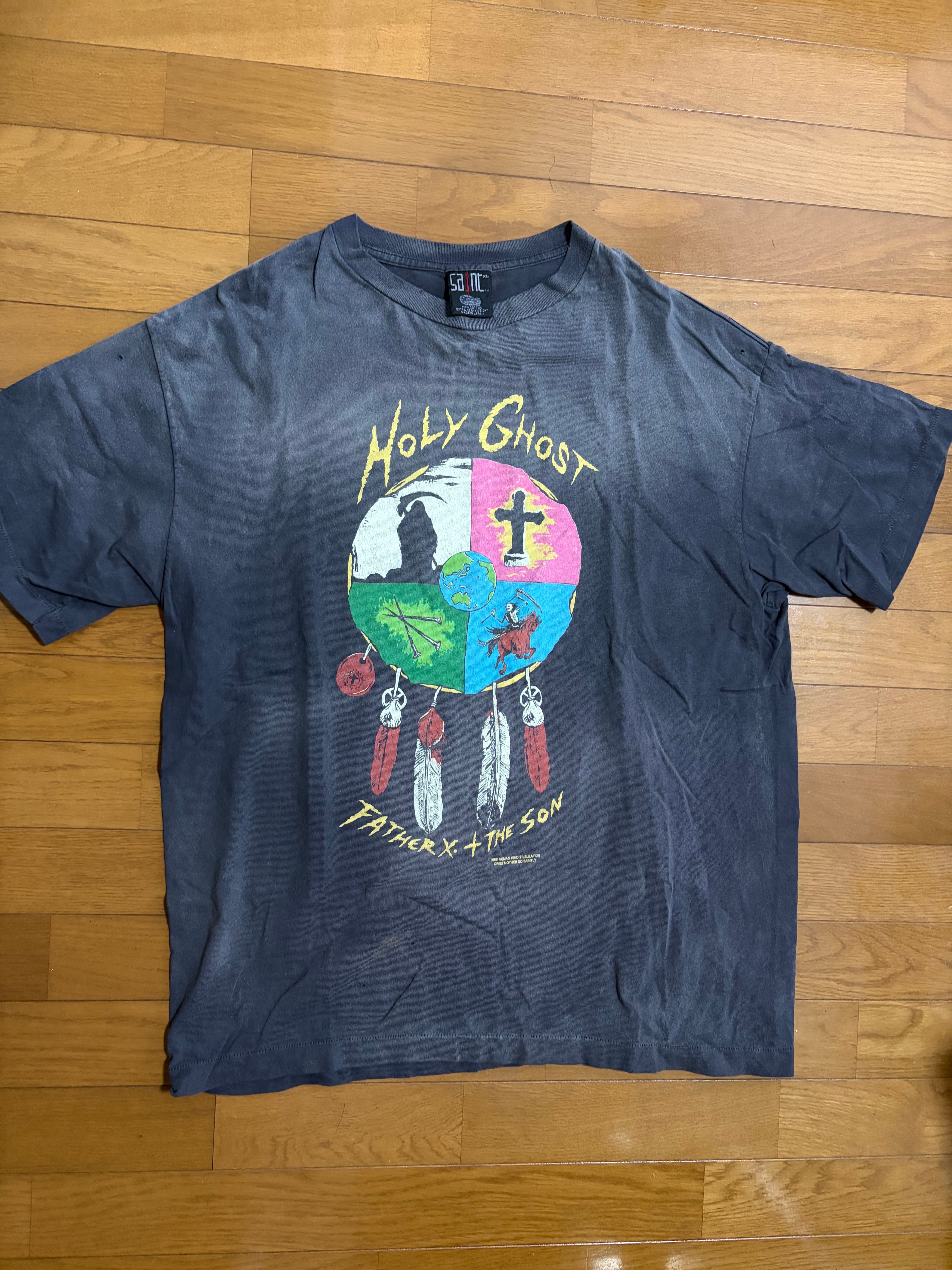 SAINT Mxxxxxx x LASTMAN Holy Ghost Short Sleeve T-Shirt 