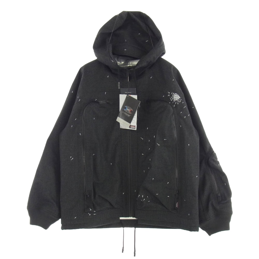 UNDERCOVER アンダーカバー ジャケット UC2D4206 schoeller クロス柄 フード ブルゾン ジャケット グレー系 2【極上美品】【中古】