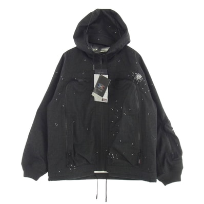 UNDERCOVER アンダーカバー ジャケット UC2D4206 schoeller クロス柄 フード ブルゾン ジャケット グレー系 2【極上美品】【中古】