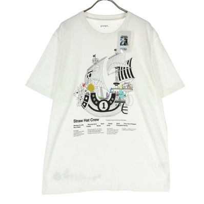 未使用 graniph グラニフ ワンピース ONEPIECE コラボ 半袖 Tシャツ M アイボリー