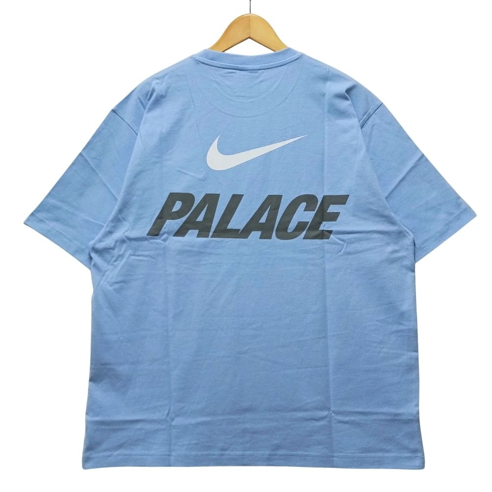 PALACE パレス × NIKE ナイキ P28NTS004 Font Swoosh T-Shirt 半袖Tシャツ コットン スカイブルー サイズ XL 正規品 / 55040