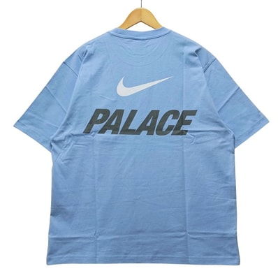 PALACE パレス × NIKE ナイキ P28NTS004 Font Swoosh T-Shirt 半袖Tシャツ コットン スカイブルー サイズ XL 正規品 / 55040