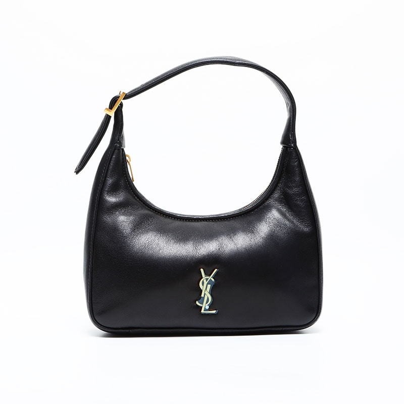 イヴ・サンローラン YSL カリプソ ミニ ホーボー ラムスキン ショルダーバッグ【中古】