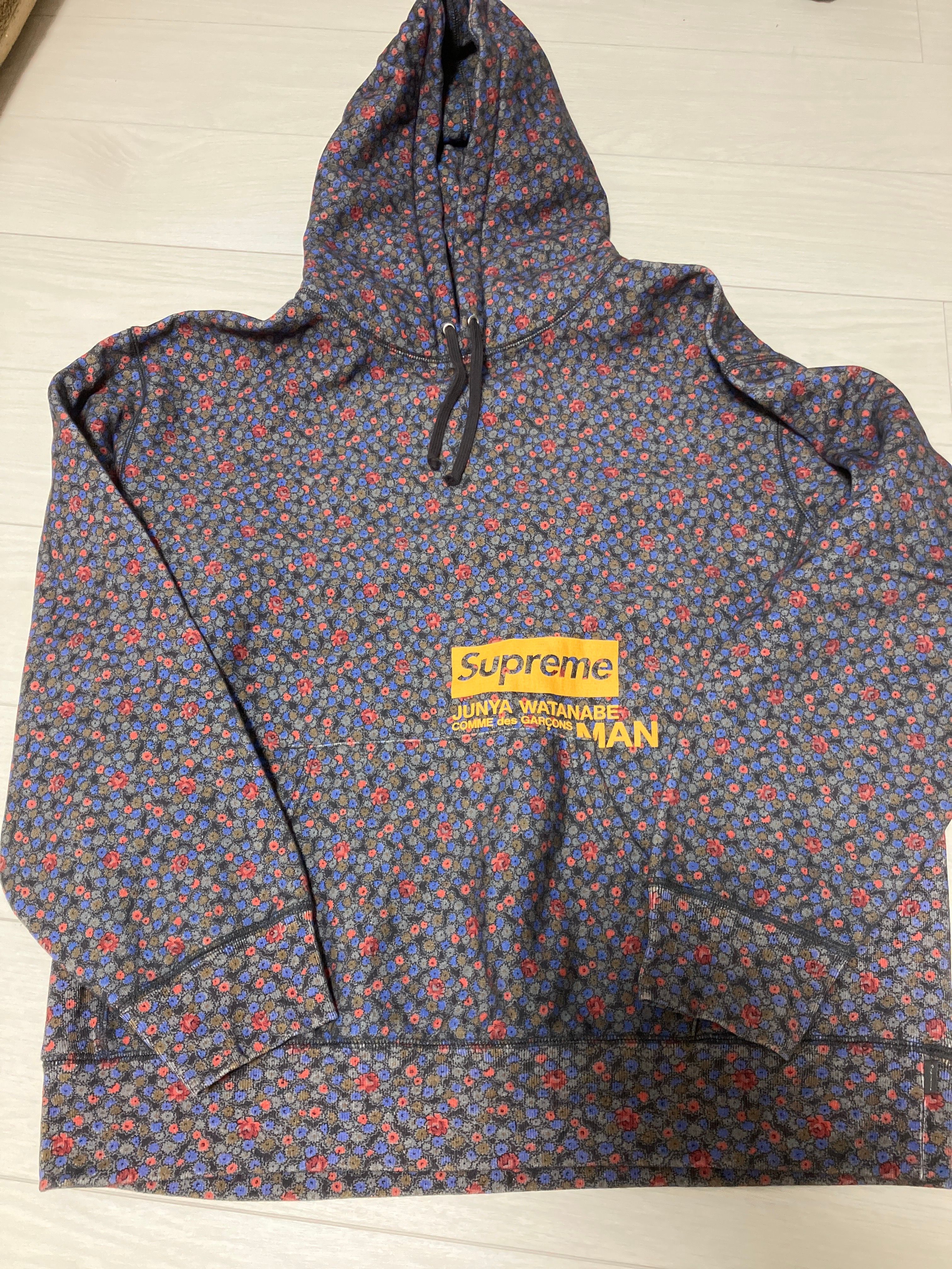 Supreme / JUNYA WATANABE COMME des GARCONS MAN Hooded Sweatshirt "Black Flowers"