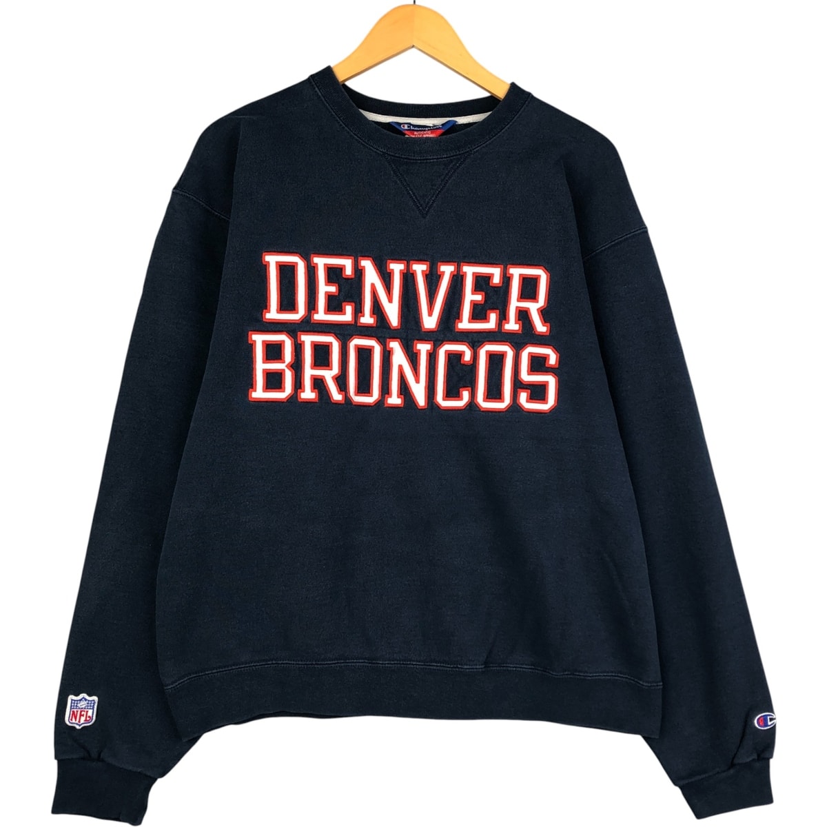 古着 00年代 チャンピオン Champion AUTHENTIC ATHLETIC APPAREL NFL DENVER BRONCOS デンバーブロンコス スウェットシャツ トレーナー メンズL相当/eaa419073