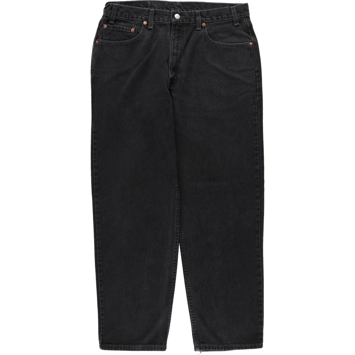 古着 00年代 リーバイス Levi's 550 RELAXED FIT ブラックデニム テーパードデニムパンツ カナダ製 メンズw35相当/eaa663195