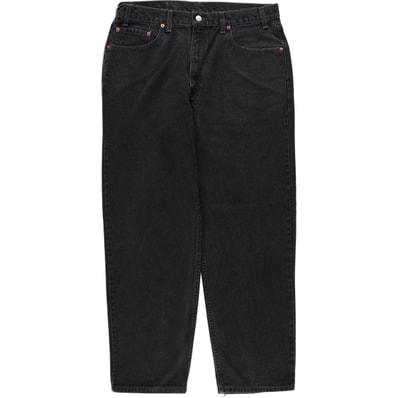 古着 00年代 リーバイス Levi's 550 RELAXED FIT ブラックデニム テーパードデニムパンツ カナダ製 メンズw35相当/eaa663195