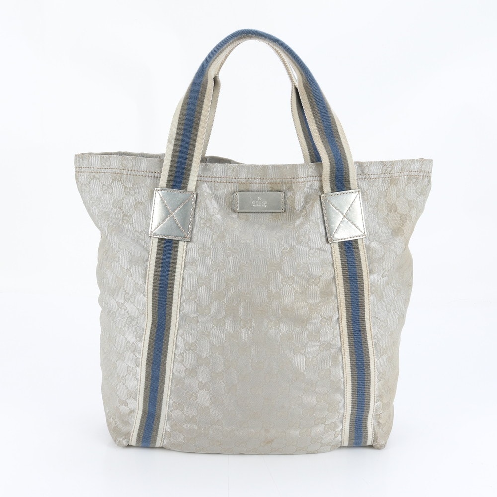 グッチ GGキャンバス 189669 トート バッグ レザー×キャンバス