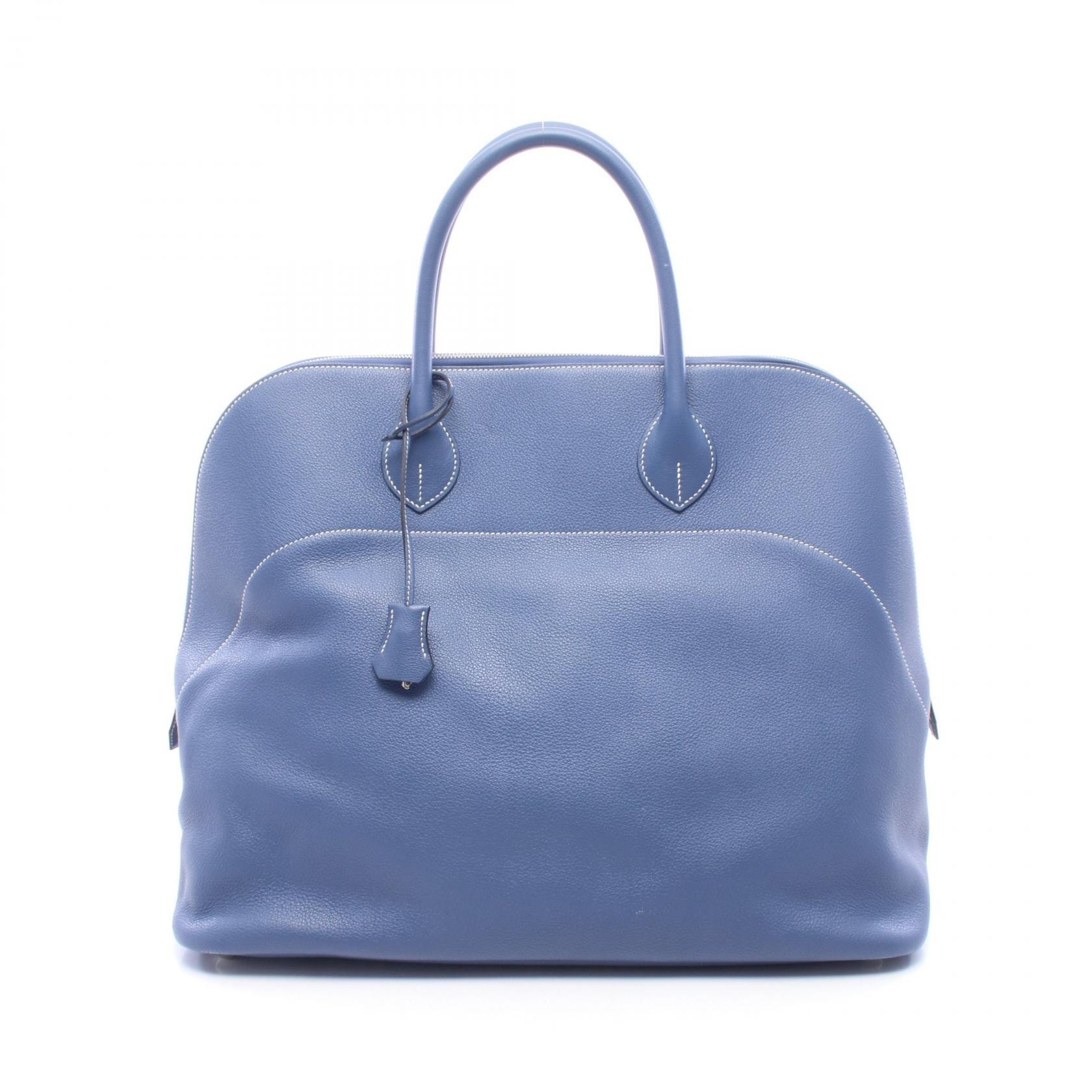 エルメス HERMES ボリードリラックス45 ハンドバッグ バッグ レザー エバーカラー エバーカラー ブルーブライトン W刻印(2024年製造) レディース ブルー系 【中古】