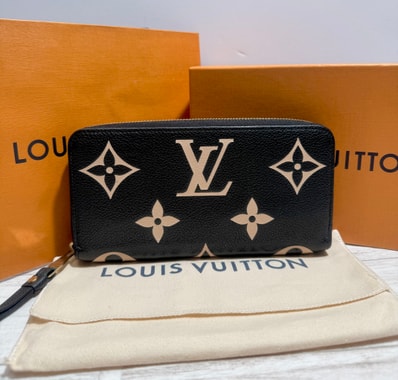 Louis Vuitton Bi-Color Monogram Amplant Zippy Wallet "Black/Beige"