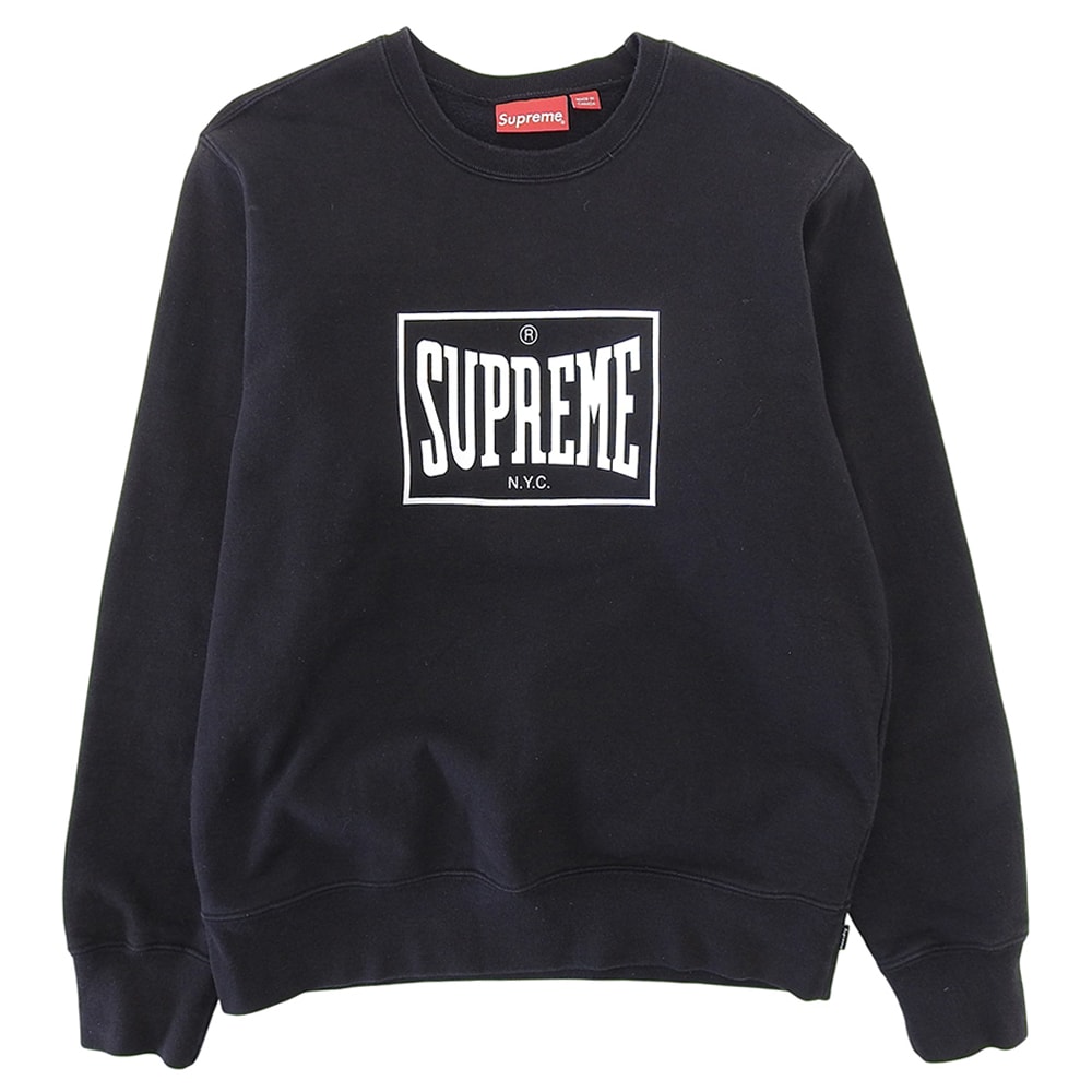 シュプリーム Warm Up Crewneck トレーナー トップス メンズ ブラック S 19SS S