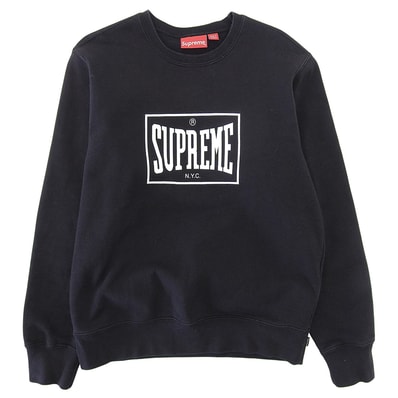 シュプリーム Warm Up Crewneck トレーナー トップス メンズ ブラック S 19SS S