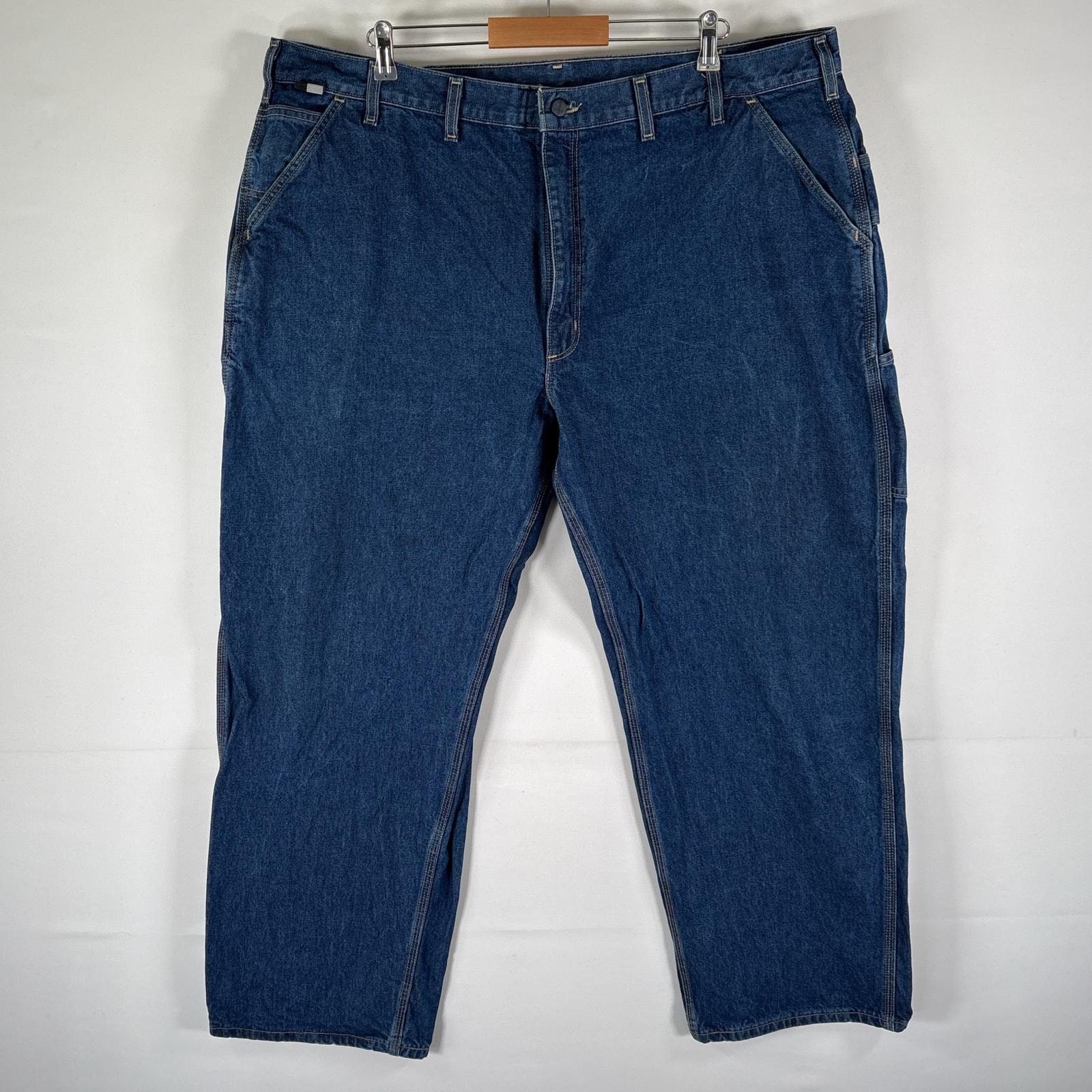 古着 カーハート Carhartt デニムパンツ ペインター ワーク FR ワンポイントロゴ  ジーパン w46 L32  ブルー メンズ