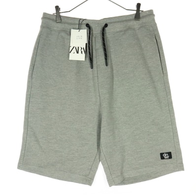 未使用 ZARA ザラ ワンポイント ハーフパンツ L グレー