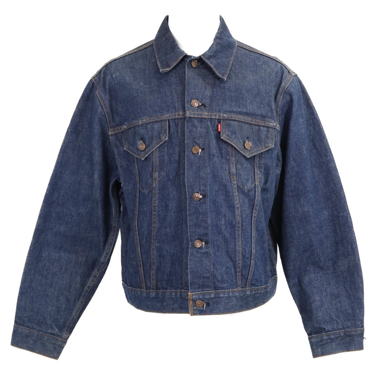 未使用に近い】リーバイス 70's 70505 白ケアタグ ボタン裏52 不均等V