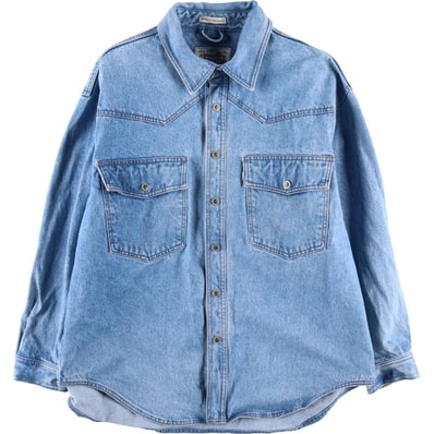 古着 リーバイス Levi's SILVER TAB シルバータブ 75456-0791 長袖 デニムウエスタンシャツ メンズL相当/eaa629220