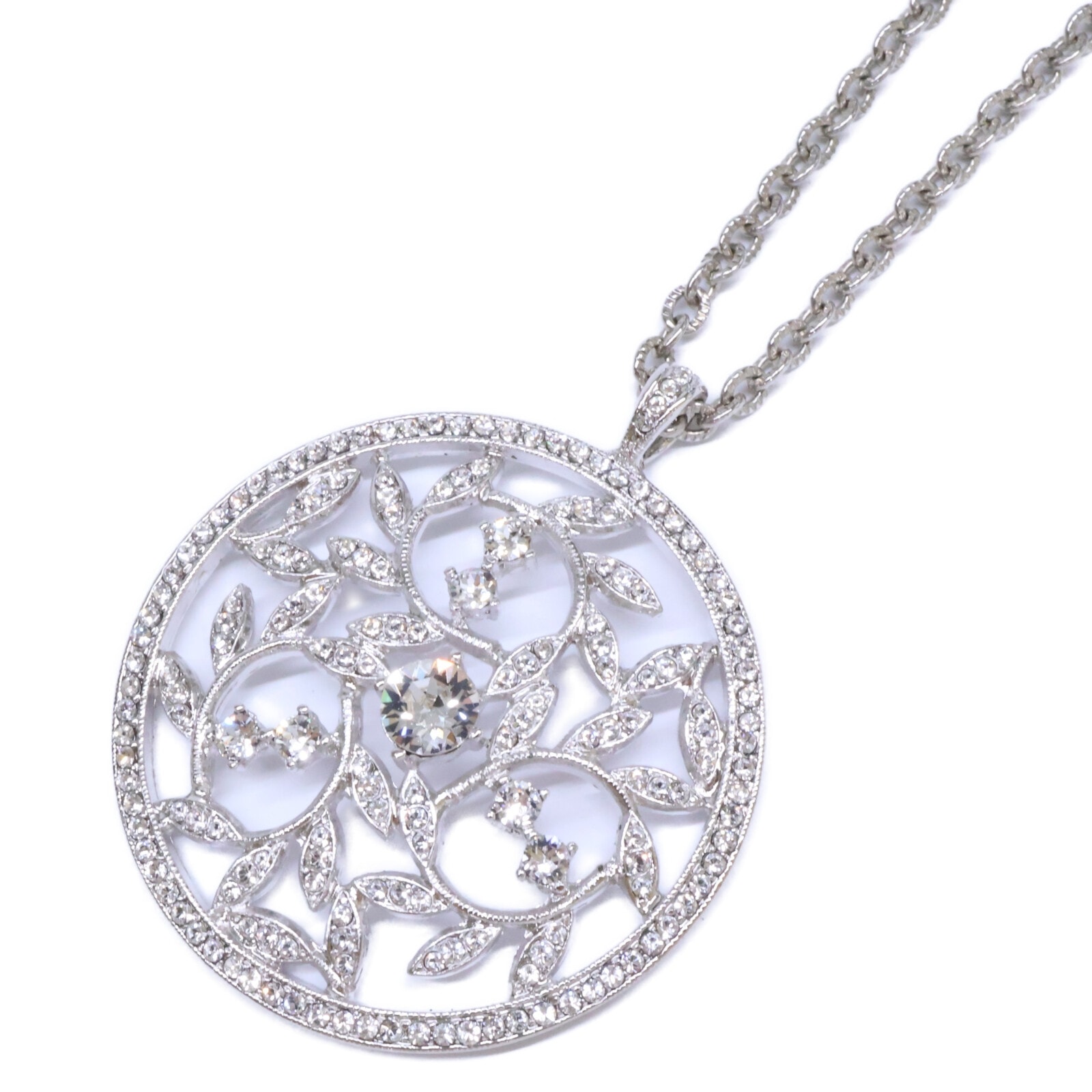 フォクシー 【美品】CRYSTAL MOON NECKLACE ラインストーン