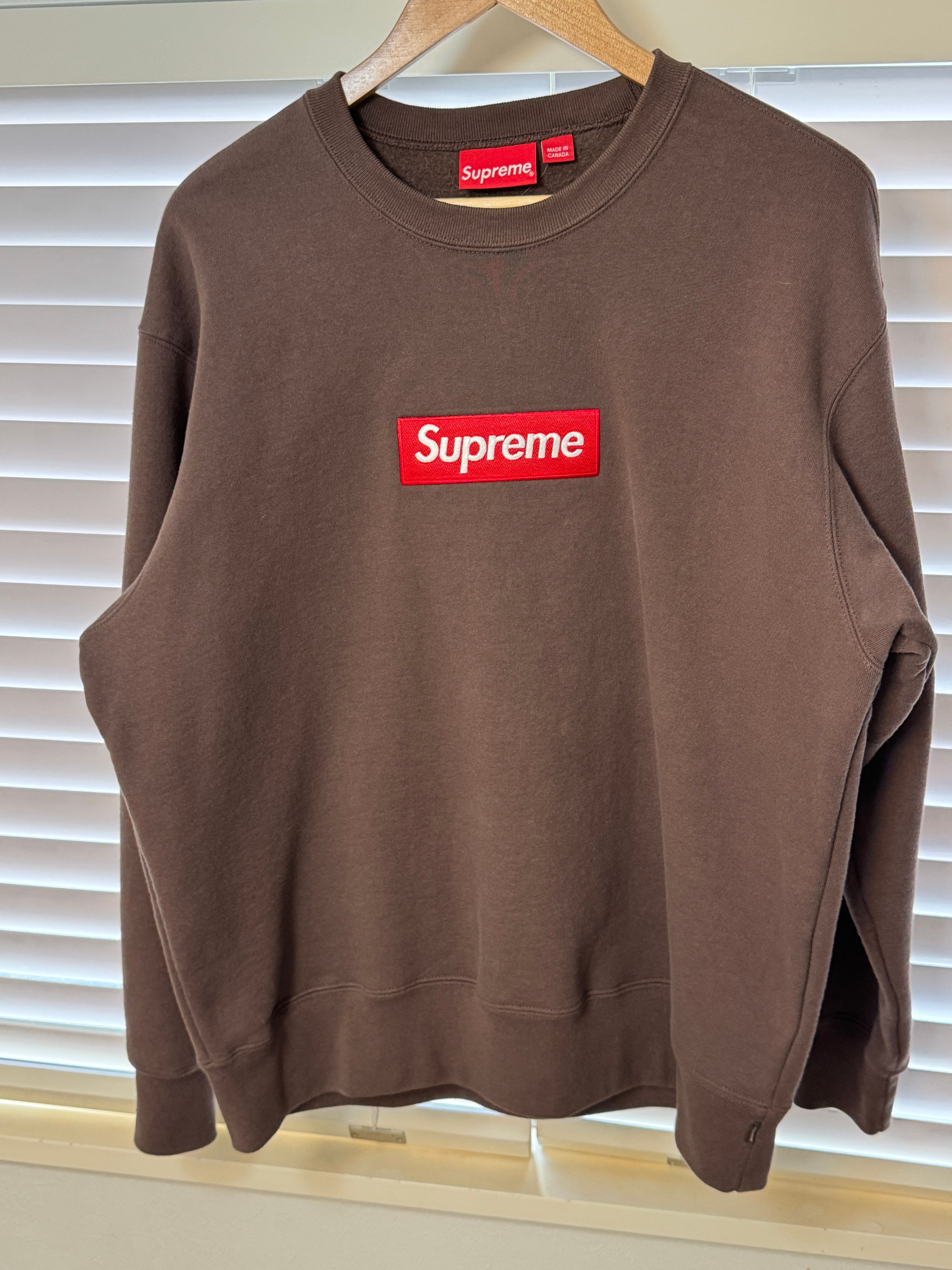 Supreme Box Logo Crewneck "Brown" (22FW)