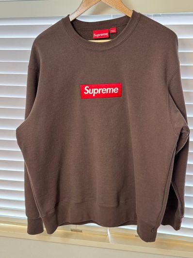 Supreme Box Logo Crewneck "Brown" (22FW)
