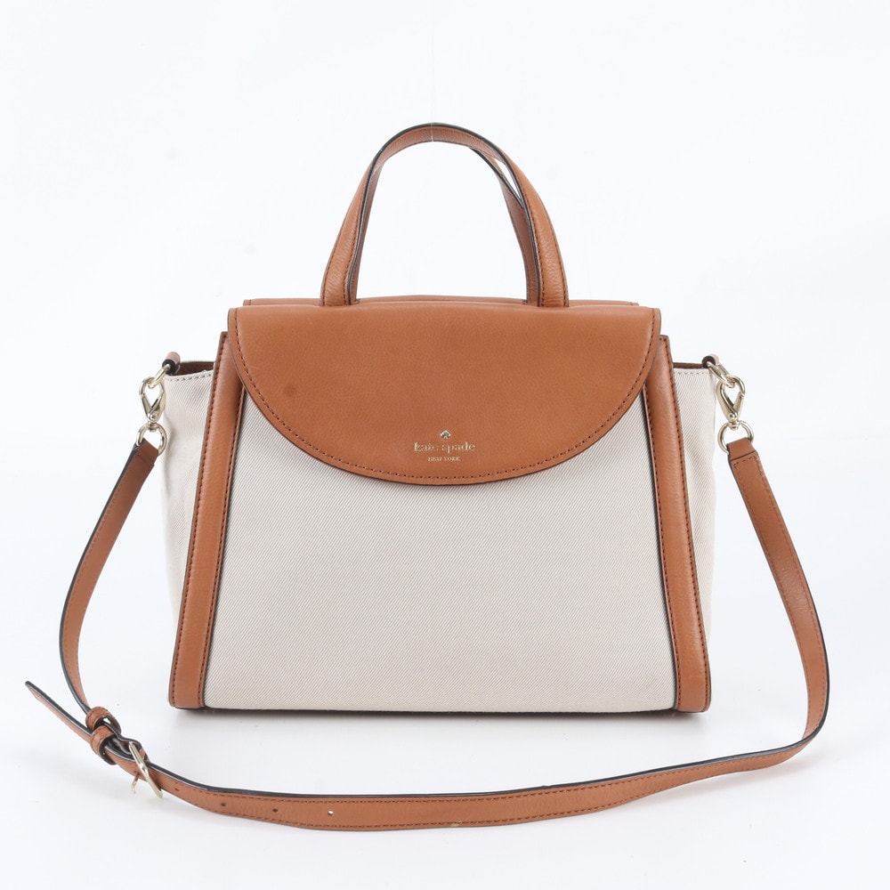 ■美品 ケイトスペード ショルダーバッグ レザー×キャンバス