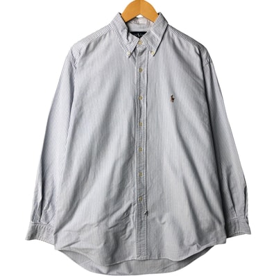 古着 ラルフローレン Ralph Lauren YARMOUTH 長袖 ボタンダウンストライプシャツ メンズL相当/eaa568435