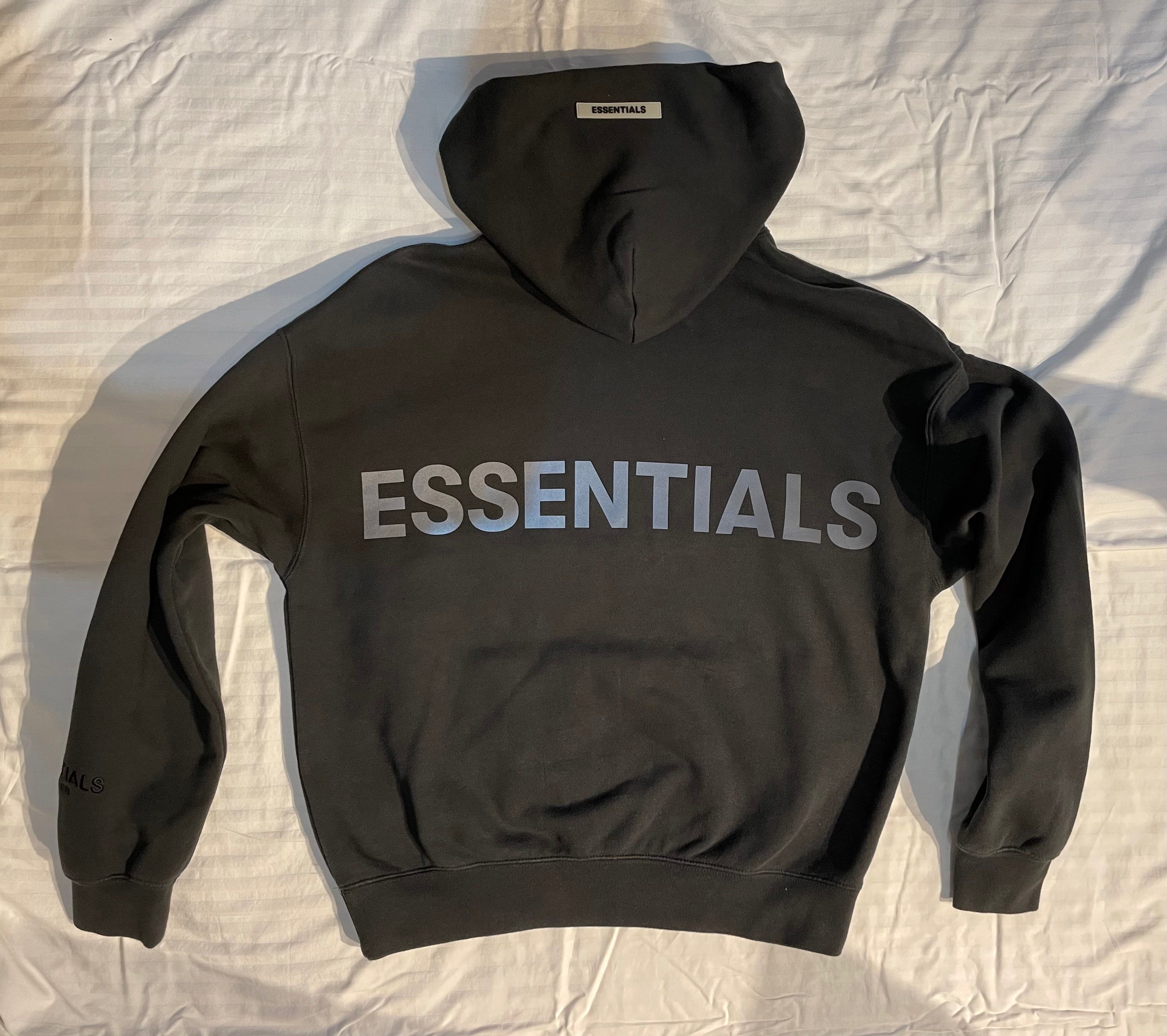 FEAR OF GOD ESSENTIALS 3M logo Pullover Hoodie "Black"