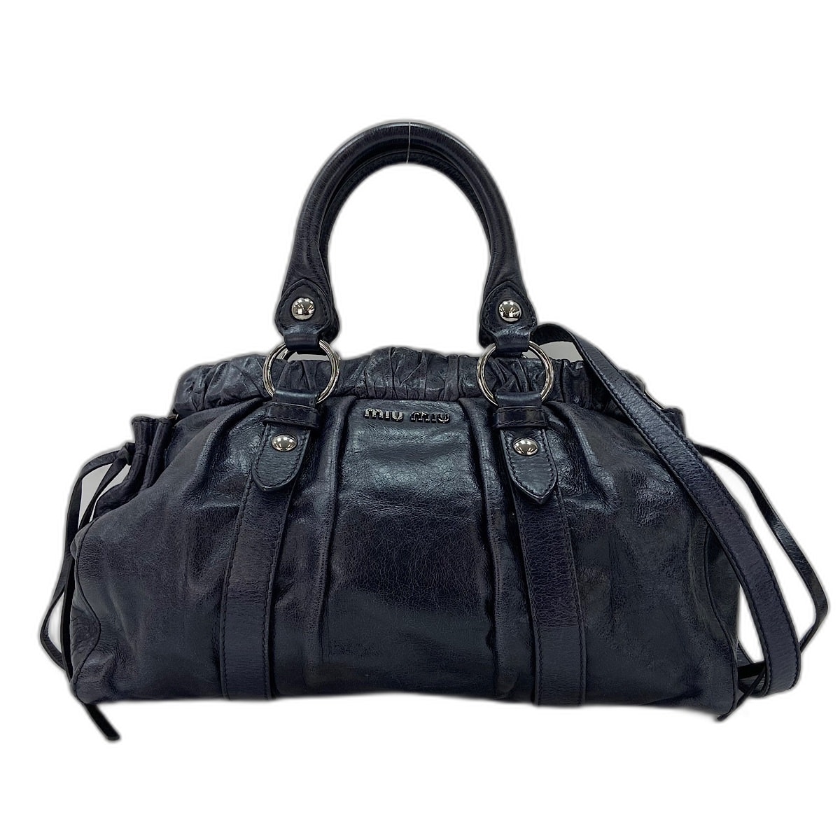 ミュウ ミュウ Miu Miu 2WAY ハンドバッグ レザー【中古】