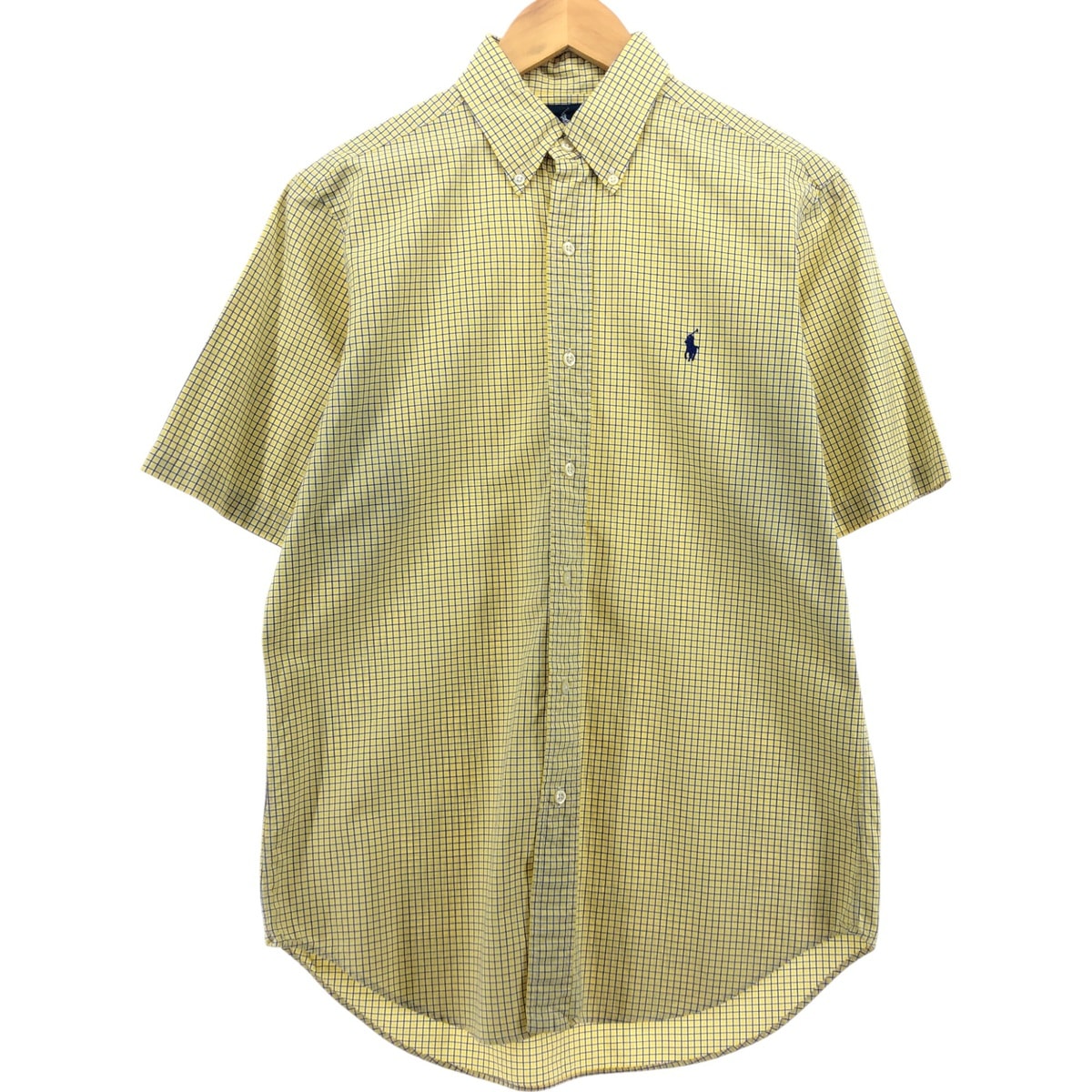 古着 ラルフローレン Ralph Lauren CLASSIC FIT 半袖 ボタンダウン チェックシャツ メンズS相当/eaa537283