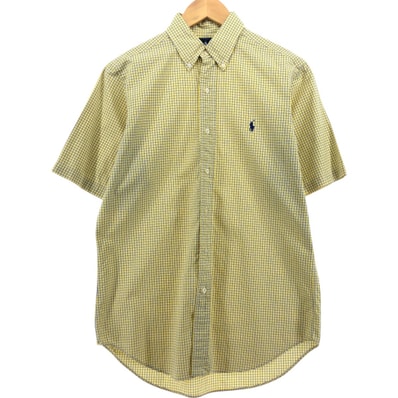 古着 ラルフローレン Ralph Lauren CLASSIC FIT 半袖 ボタンダウン チェックシャツ メンズS相当/eaa537283