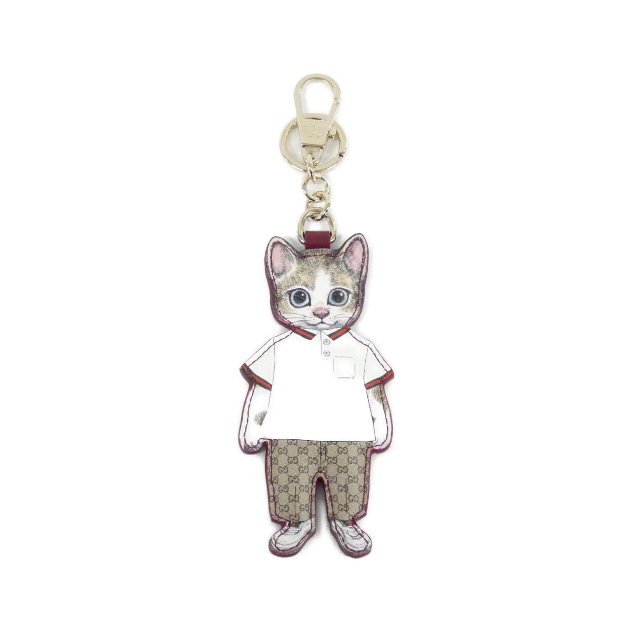 GUCCI x Yuko Higuchi Cat-Shaped Keychain Japan Exclusive "Beige/Dark Brown"
