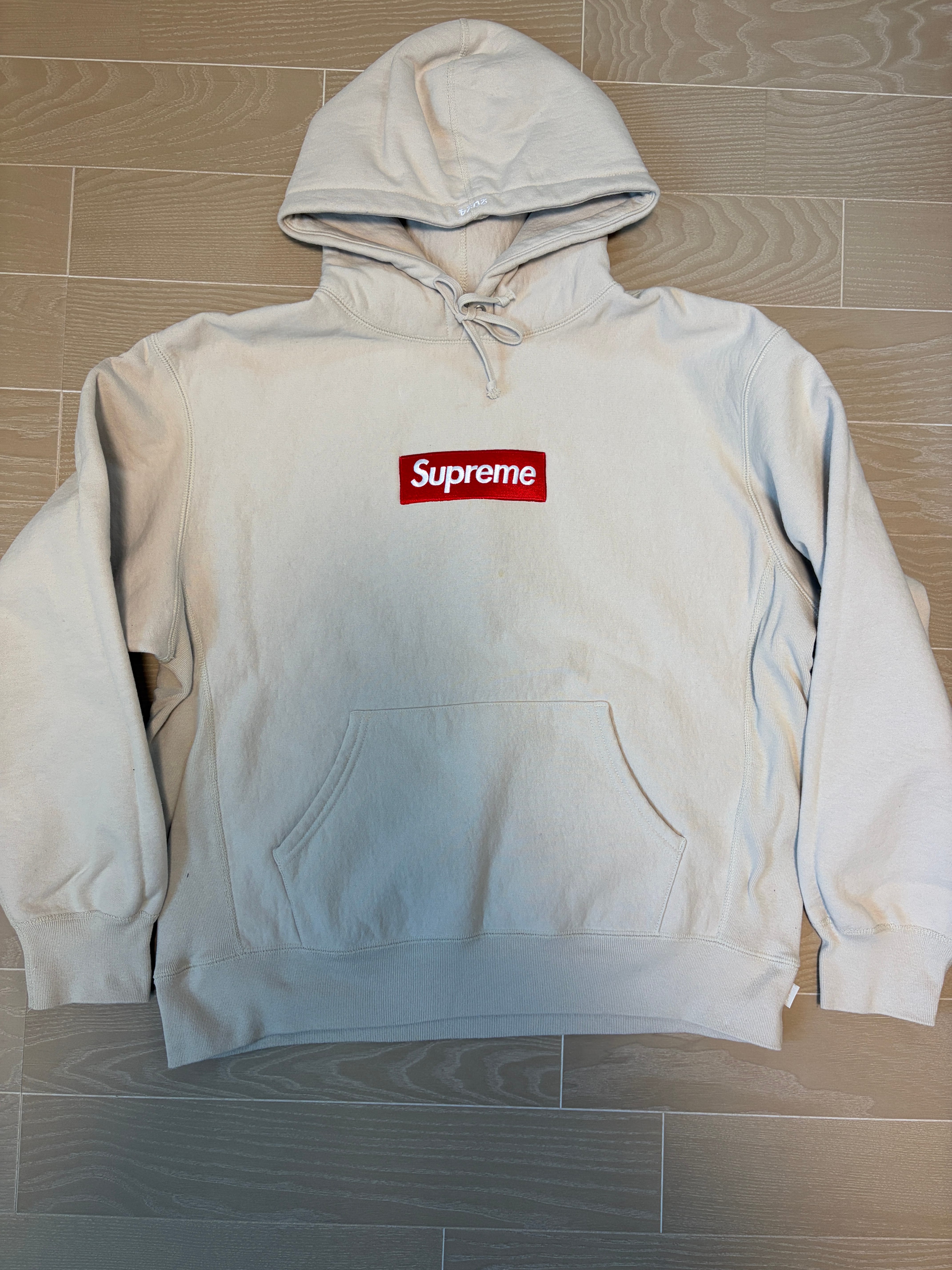 Supreme Box Logo Hooded Sweatshirt "Stone" (24FW)