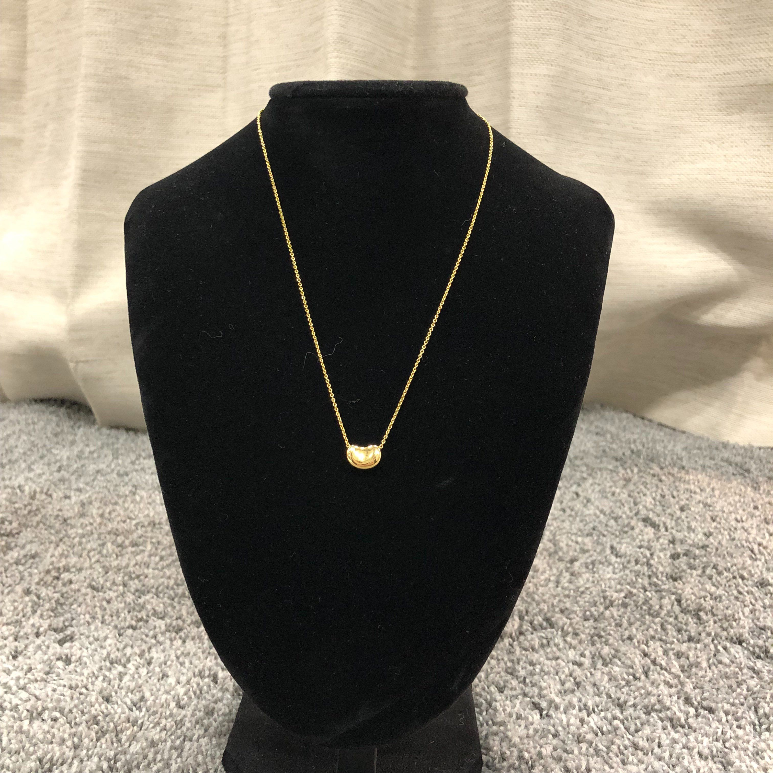 ティファニー ビーンズ YG 750 3.2g ネックレス