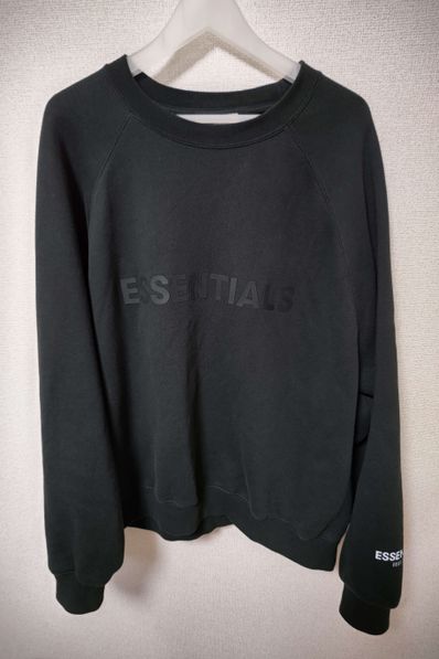 FEAR OF GOD ESSENTIALS 3D Silicon Applique Crewneck "Black"