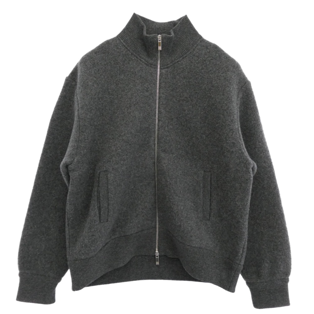 THOM BROWNE トムブラウン ジャケット MJT526A-J0100-015 イタリア製 Giacca Zip In Lana ウール フリース ファネルネック ジップアップ ジャケット チャコール系 3【極上美品】【中古】