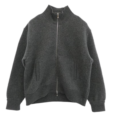 THOM BROWNE トムブラウン ジャケット MJT526A-J0100-015 イタリア製 Giacca Zip In Lana ウール フリース ファネルネック ジップアップ ジャケット チャコール系 3【極上美品】【中古】